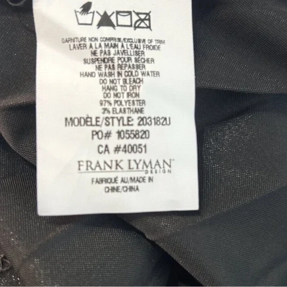 Frank Lyman Design Black Midi Skirt - Vegan Leather - Workwear - Size L - Picture 4 of 8